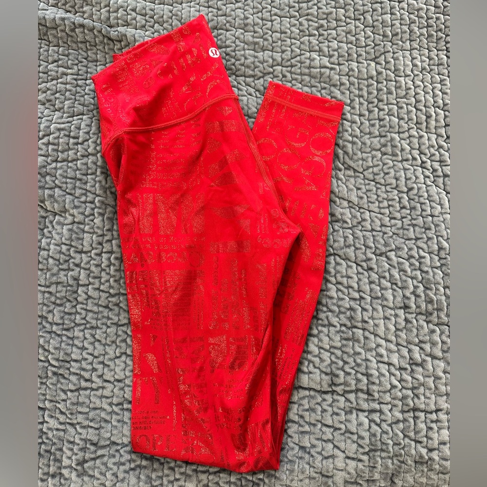 Lululemon Red Leggings